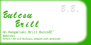 bulcsu brill business card